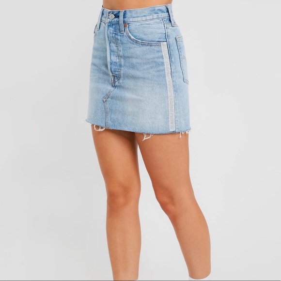 levi's deconstructed skirt